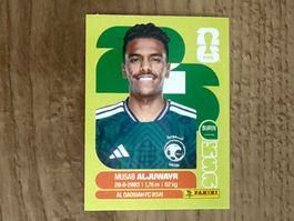 Panini FIFA World Cup 2026 Sticker Musab Aljuwavr KSA 9