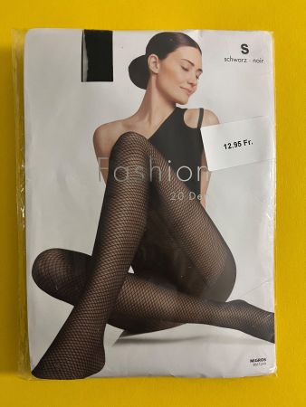 Strumpfhose Fashion, Migros, Grösse S Quadratmuster mit Naht