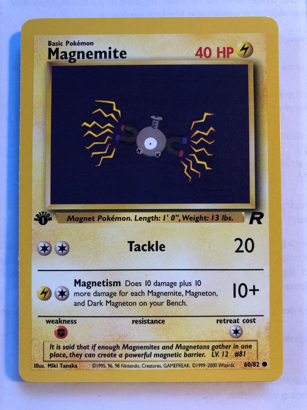 Cartes à collectionner: Magnemite 1st Team Rocket - MINT - ab 1.- – D'occasion à Giubiasco par dan_pr8b