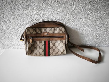 Vintage Gucci Umhängetasche GG Supreme Sherry Line 1980
