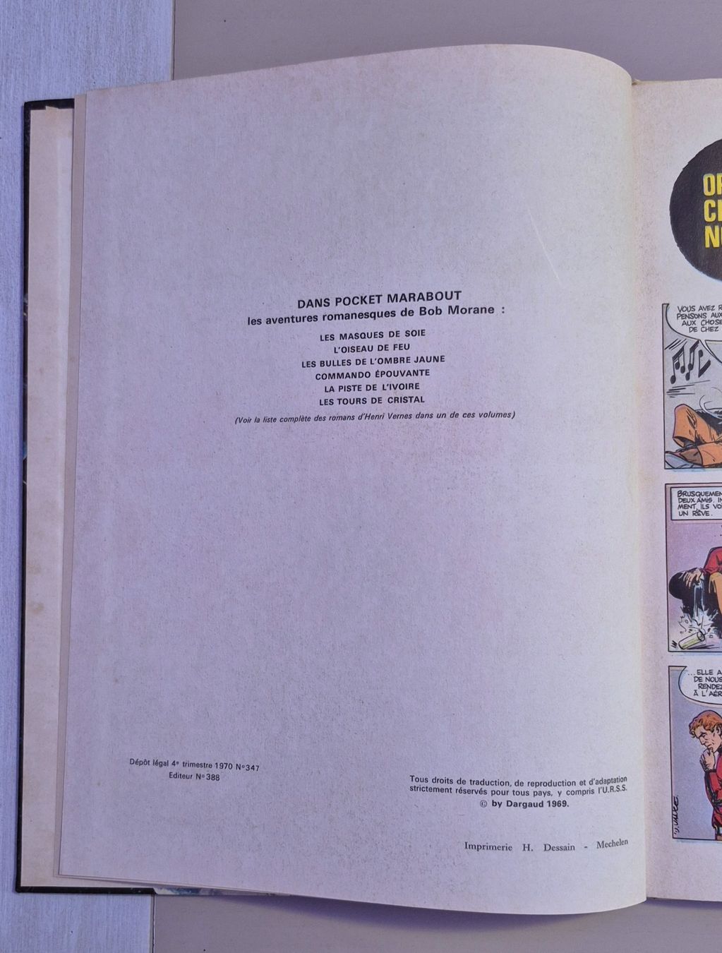 Fumetti: Bob Morane - Opération Chevalier Noir - BD 1970 – Usato da Grand-Lancy venduto da loi_599y 2