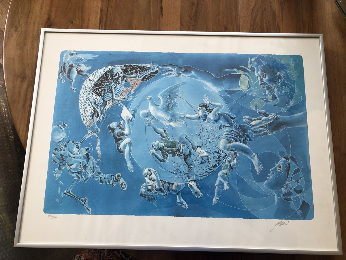 Grafiken & Lithographien: Lithographie de Hans Erni 71/750 signée  – Gebraucht aus Court von