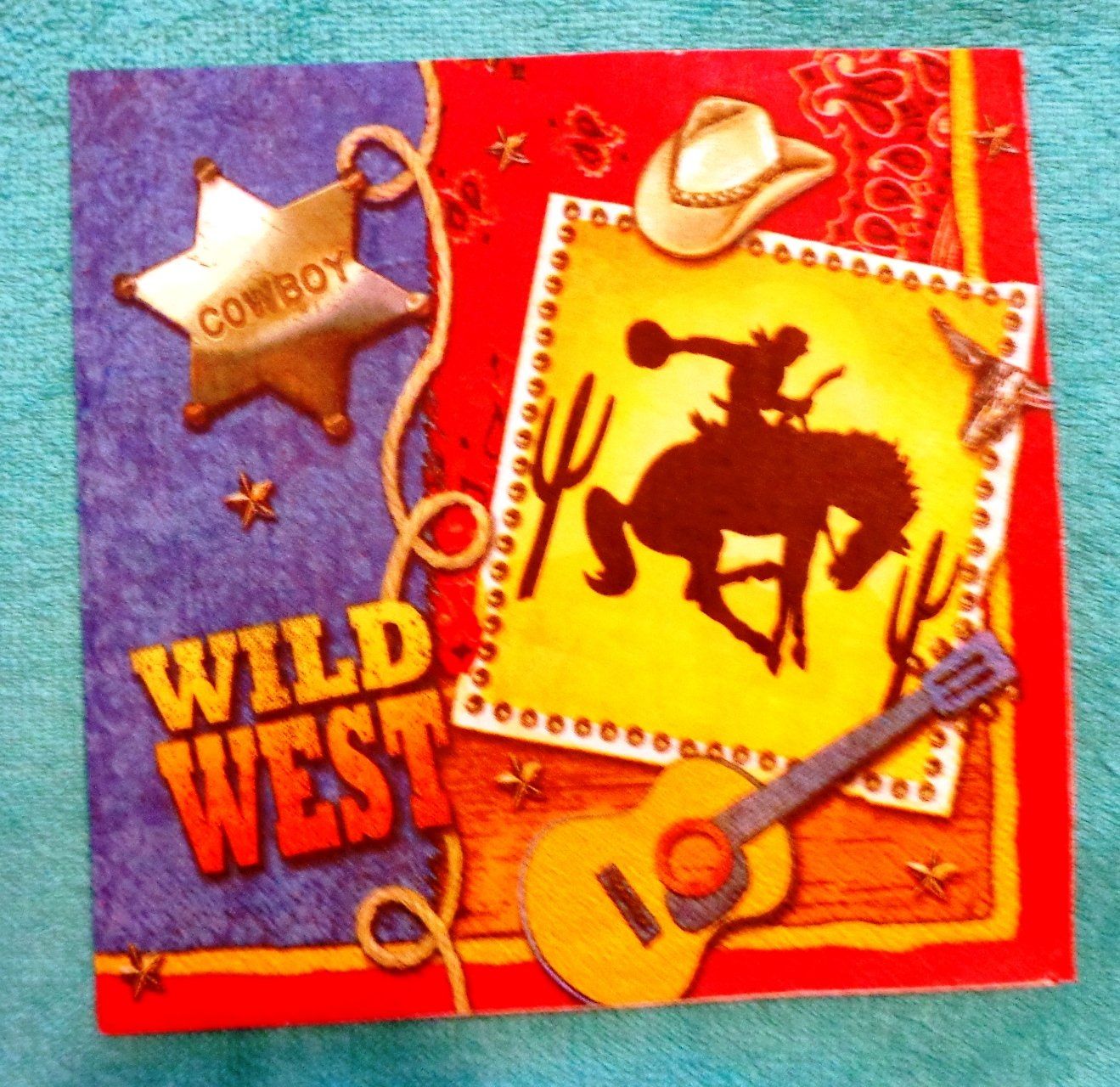 Tovaglioli: 2 Servietten  Wild West – Nuovo (secondo la descrizione) da Basel venduto da Happybaer