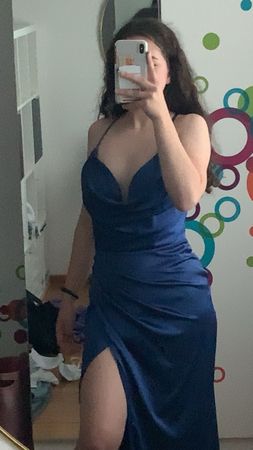 Abendkleid blau Grösse 34