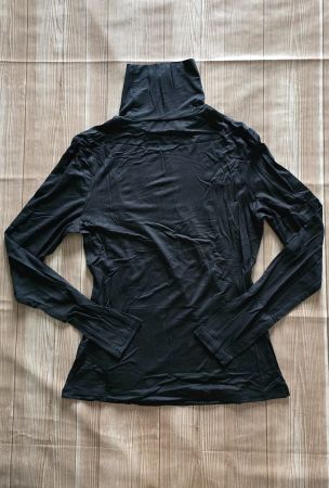 🆕️ Viscose Langarmshirt in Schwarz - L - Rollkragen 4️⃣