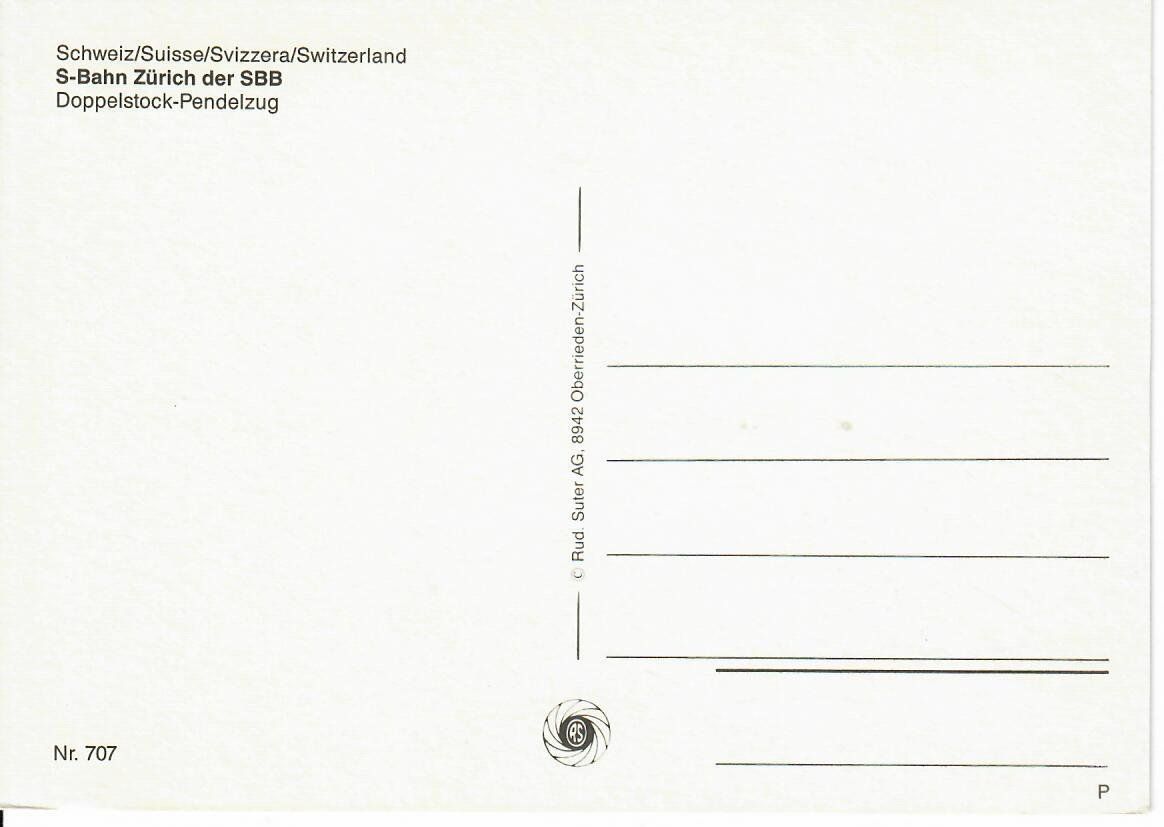 Cartoline postali: S-Bahn Zürich der SBB - S14 Hinwil – Usato da Hochdorf venduto da Ziegel-16 1