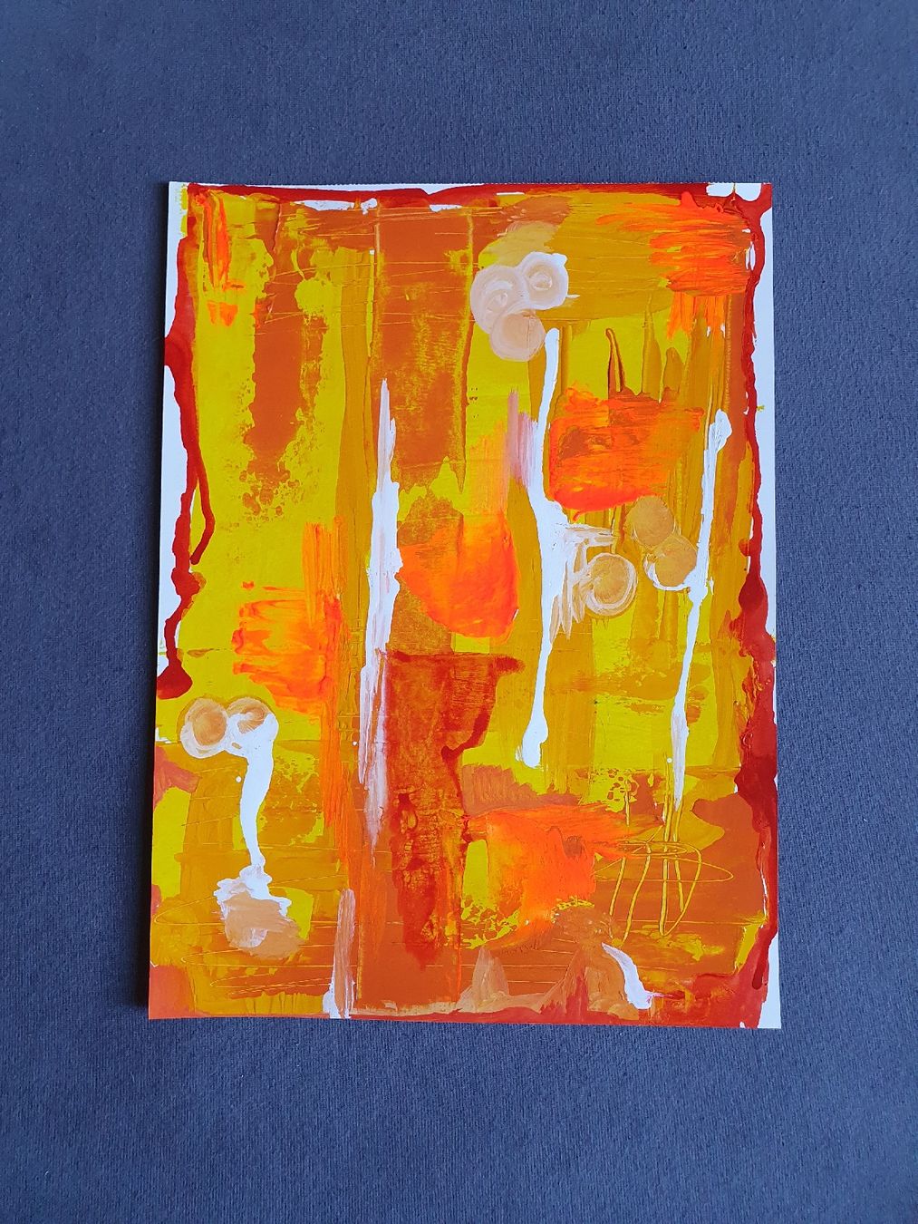 Dipinti: Abstraktes Bild Acryl auf Papier – Nuovo (secondo la descrizione) da Wimmis venduto da hel_m26m