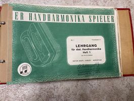 Handorgel Lehrgang Ordner 40/50ziger / antik