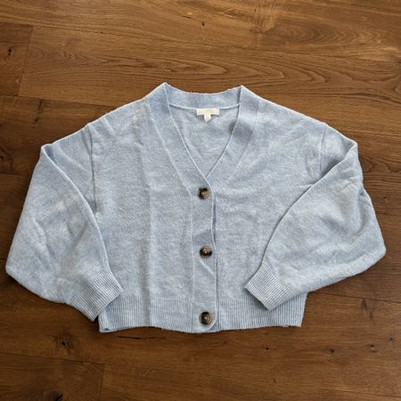H&M Strickjacke Hellblau mit Knöpfen – Grösse M