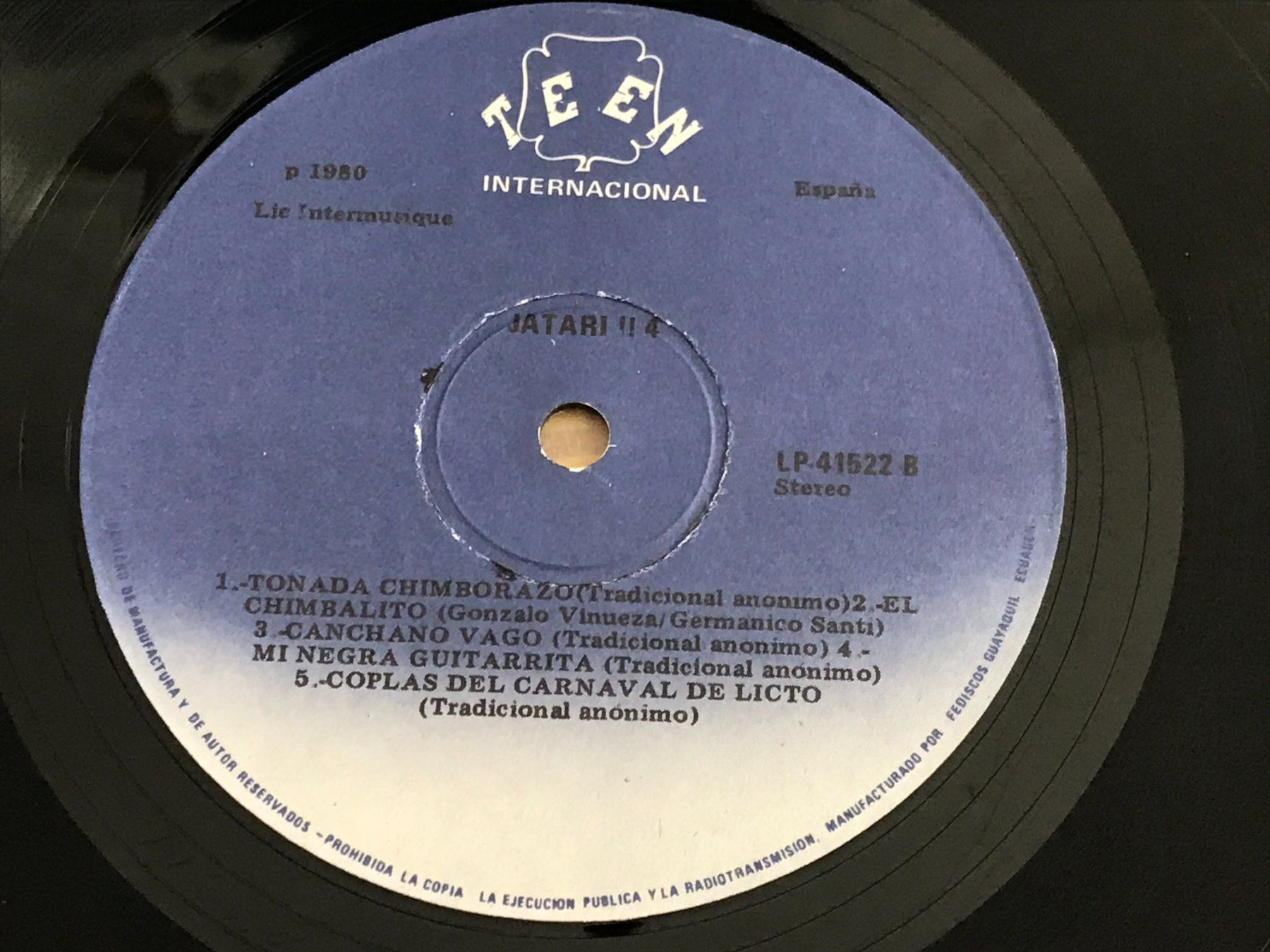 Schallplatten: JATARI - Jatari!! 4 - Lp aus Ecuador! – Gebraucht aus Buchs AG von Archie 2