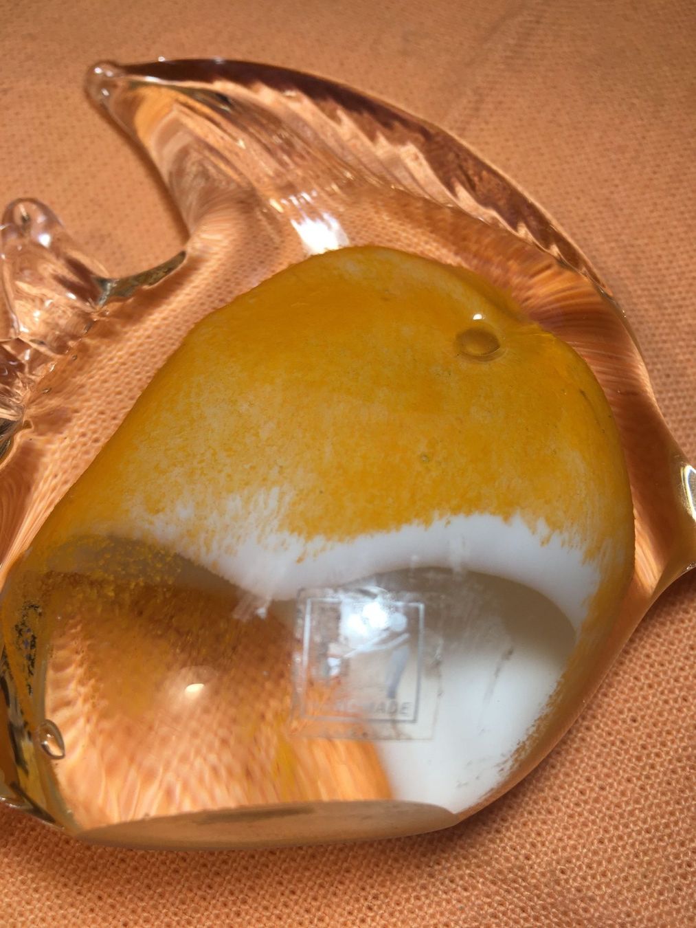 Tutte le decorazioni: Fisch, Glas, orange-weiss, Handarbeit – Usato da Zürich venduto da ancillaschmidhauser 5