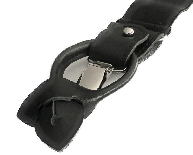 Altro in  Abbigliamento & Accessori: Hosenträger mit 3 Leder, 3 Knöpfe + 3 Clipse schwarz – Nuovo e nell'imballaggio originale da Gächlingen venduto da Hosentraeger.shop 2
