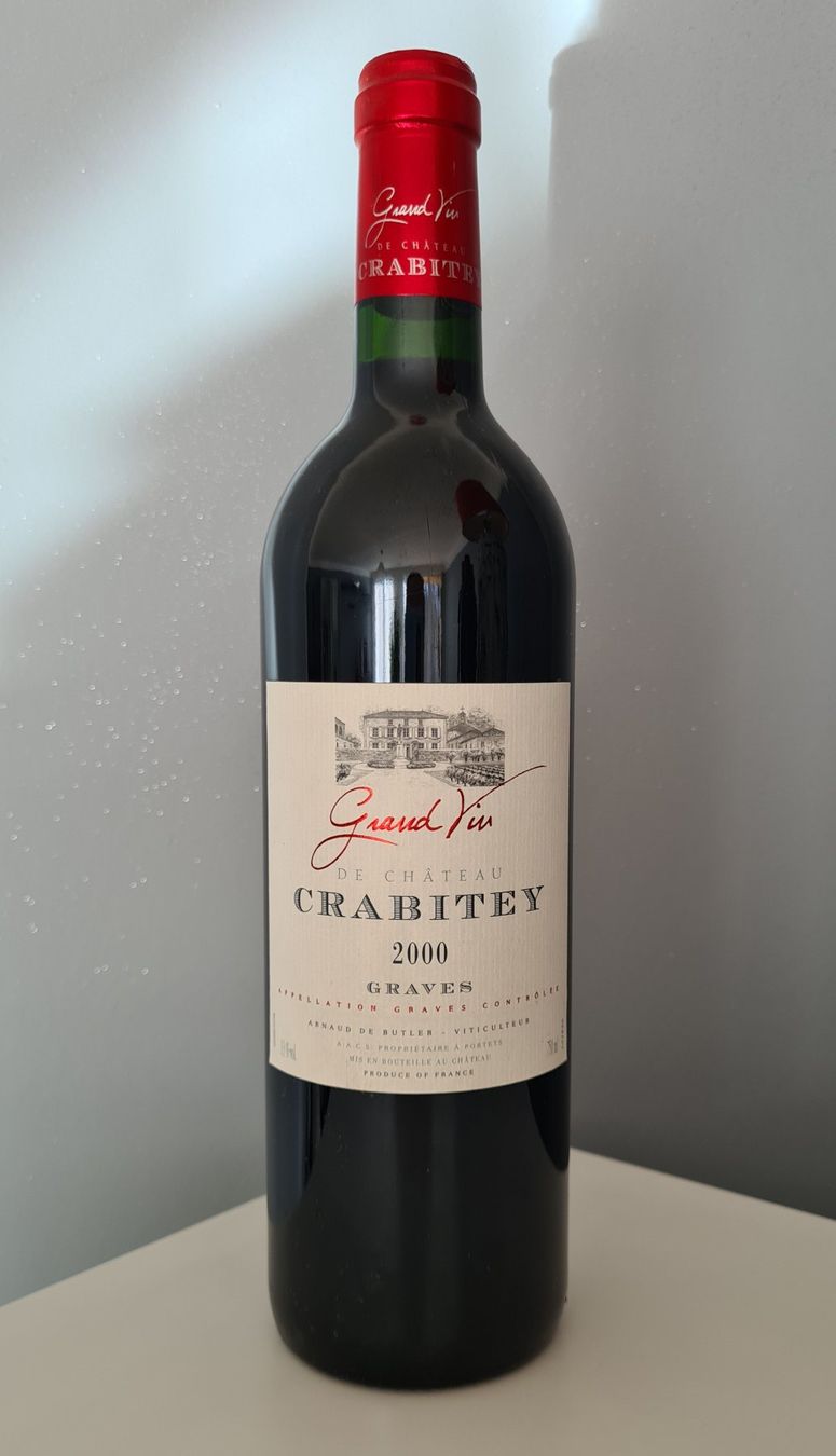 Vino: Chateau Crabitey Graves 2000 – Nuovo e nell'imballaggio originale da Thônex venduto da AneleManele