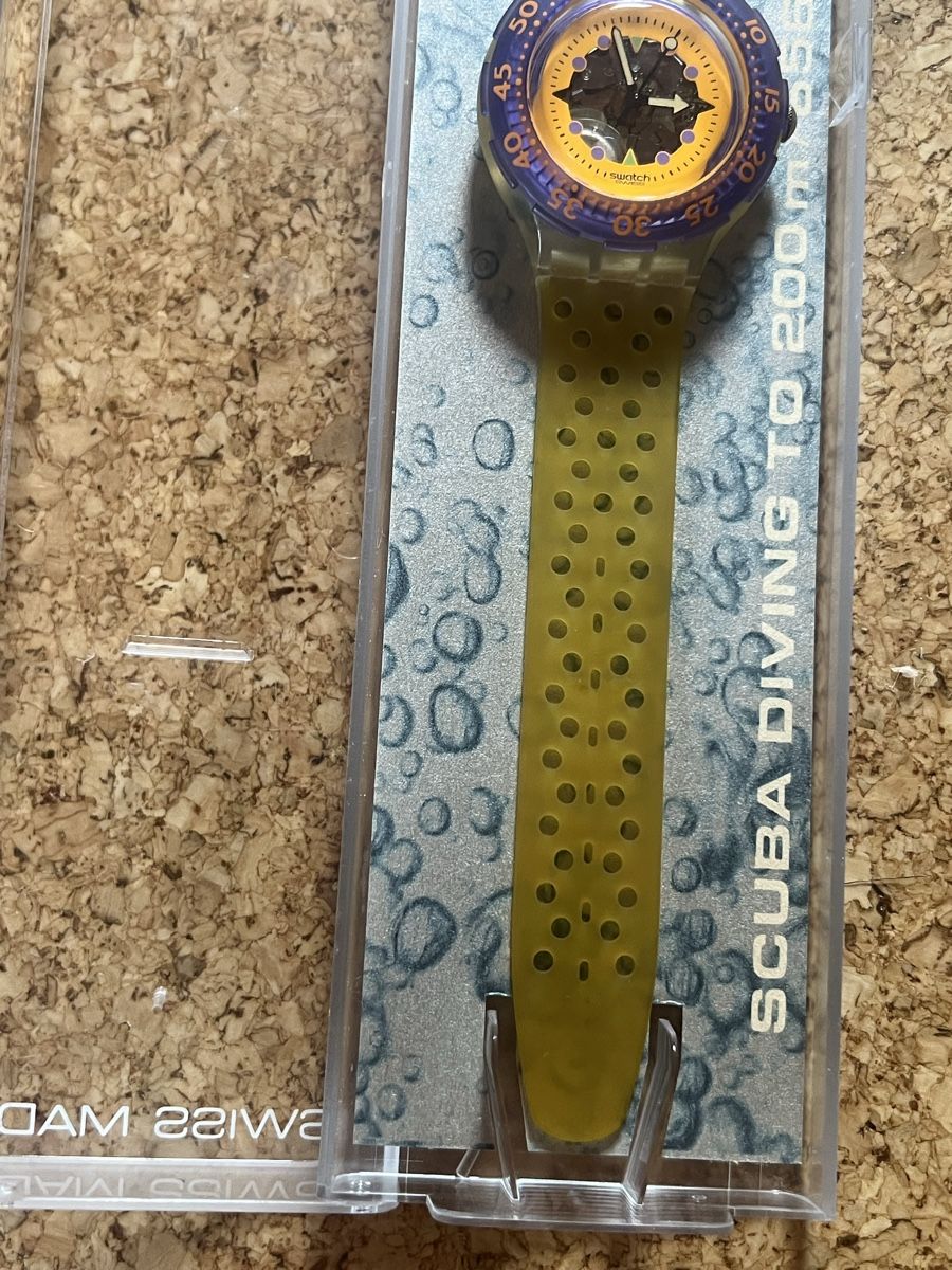 Swatch Orologi: Swatch Scuba 200 Uhr VIOLET Orange – Usato da Basel venduto da bellespirit 3