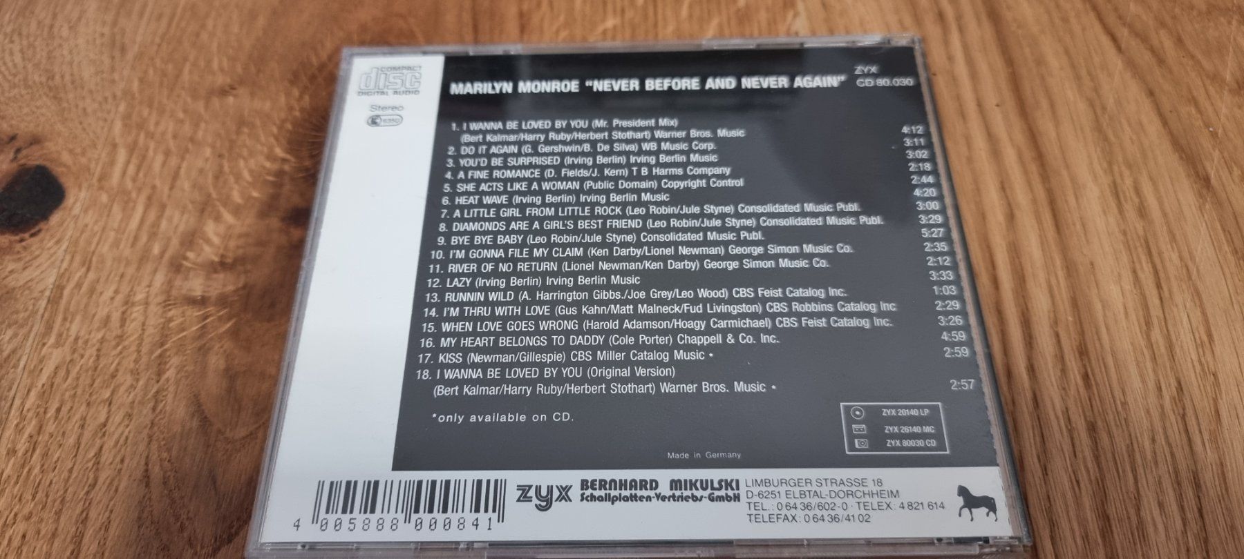 CD: CD: Marilyn Monroe - never before and never again – Usato da Lachen SZ venduto da allesweg78 1