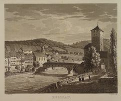 EGLISAU, AQUATINTA 1845