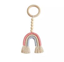 Makramee Regenbogen „Ring“ Anhänger NEU