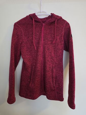 Giacca Trevolution taglia S, felpa con cappuccio fucsia.