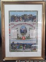 Historisches Plakat Grenzbesetzung Weltkrieg gerahmt