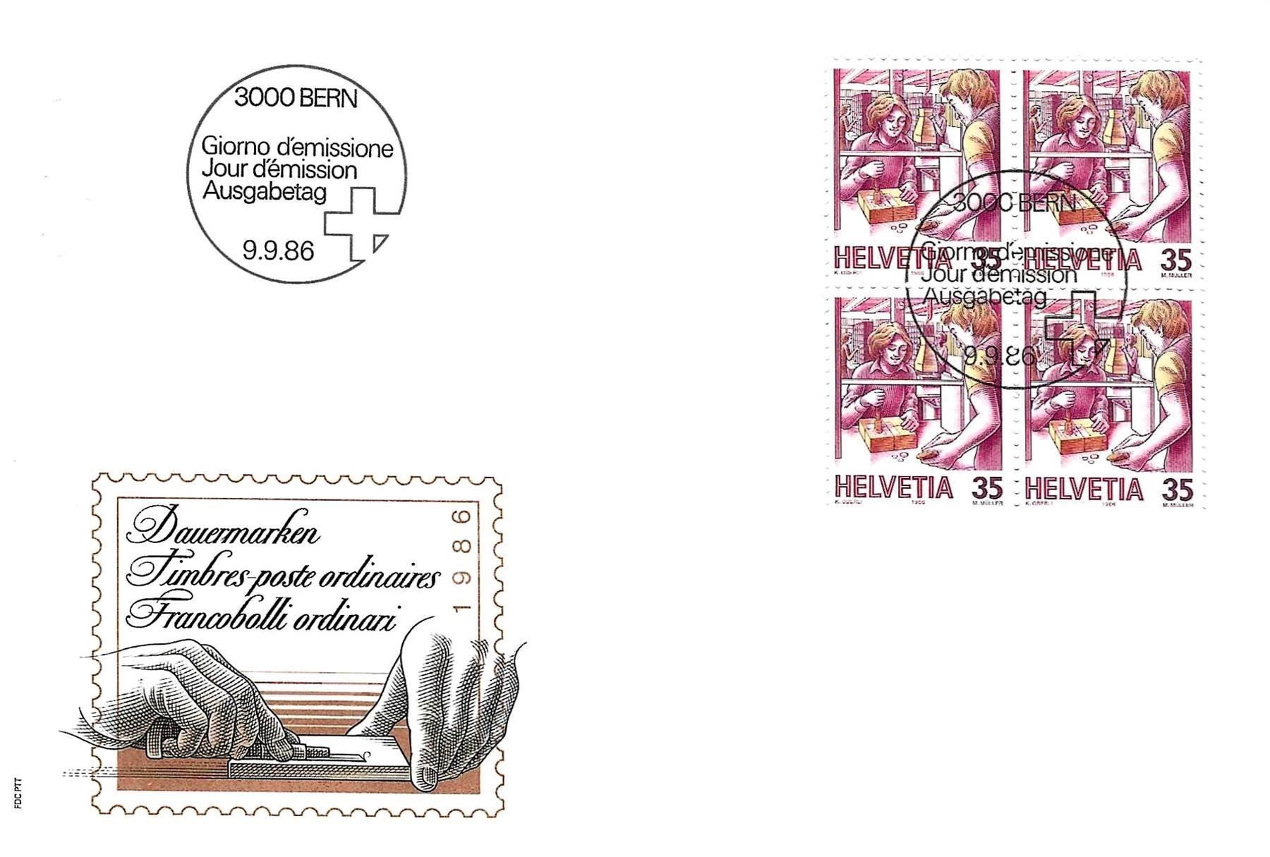 Tutti i francobolli: FDC  Viererblock 1986 – Usato da Koblenz venduto da Himmelsreiter