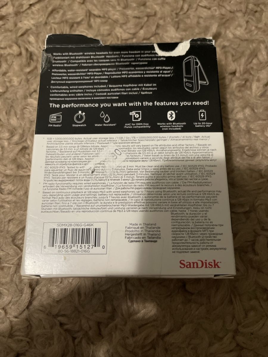 Sandisk Lettore multimediale portatile: SanDisk Clip Sport Plus 16GB MP3 Player – Usato da Unterkulm venduto da AnoliOccasion 1