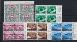 Pro Patria Viererblocks 1953 postfrisch     14711