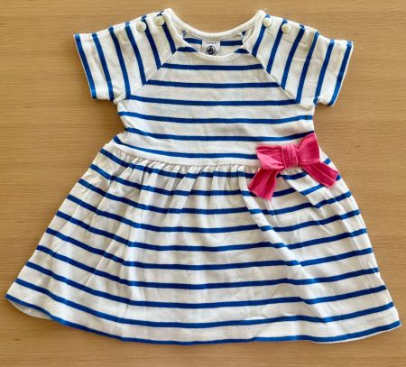 Petit Bateau kurzärmliches Kleid  (12 M / 74 cm)