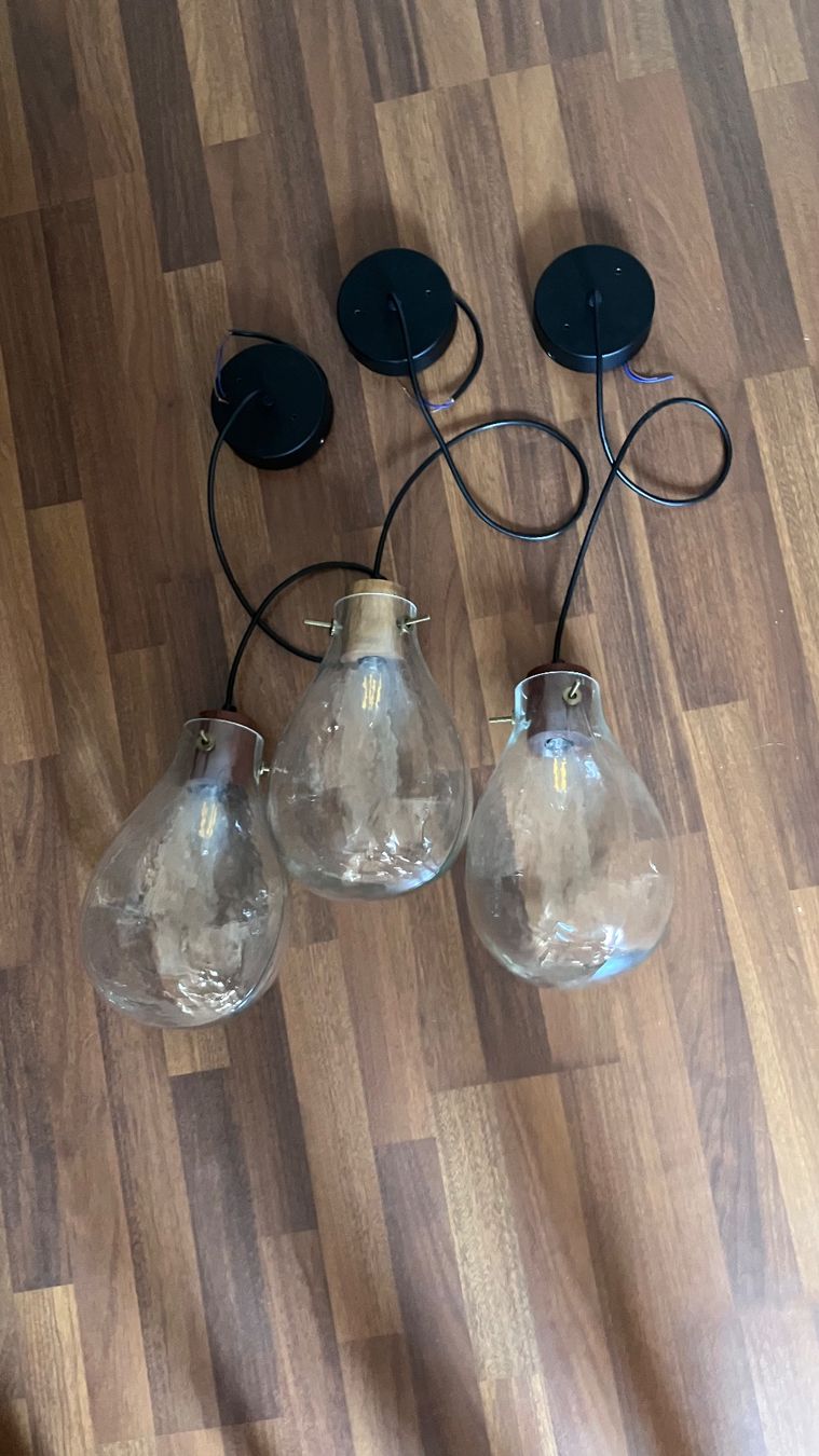 Kronleuchter & Deckenlampen: Design-Hängeleute, 3er-Set – Gebraucht aus Neerach von Margrit021