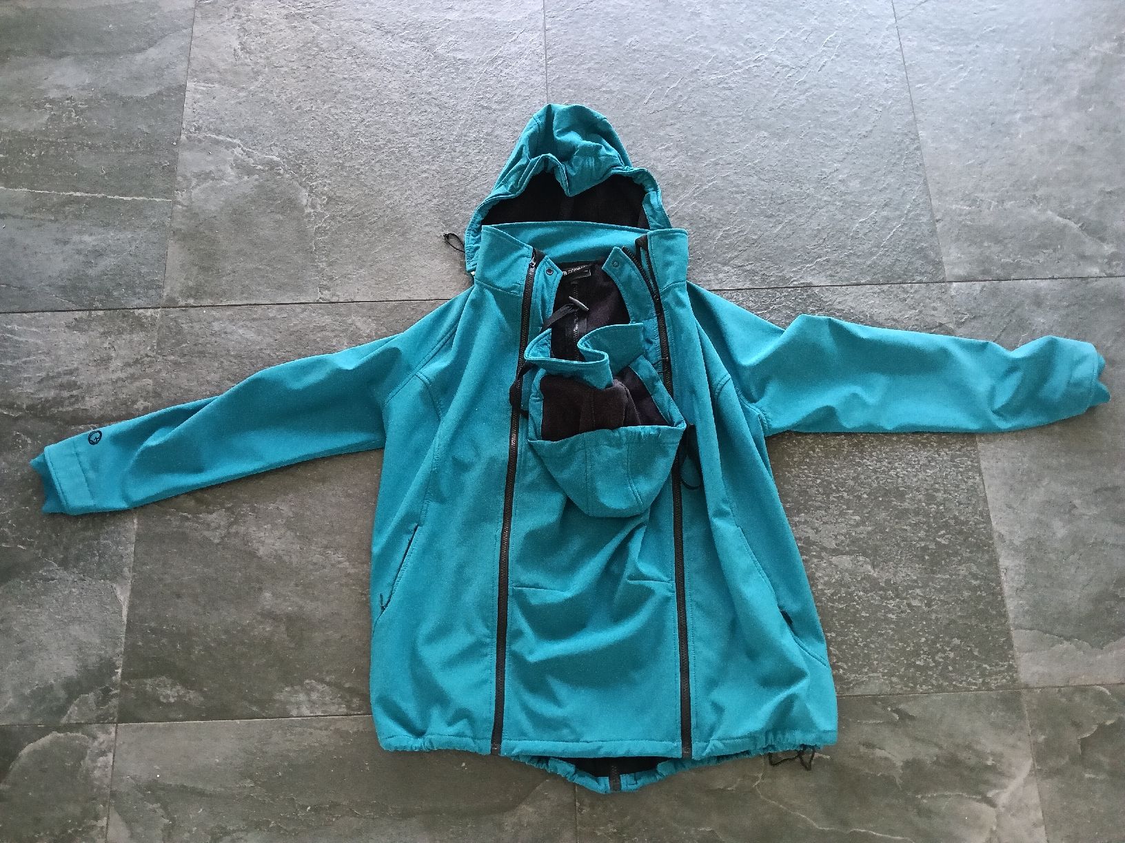 Mamalila Marsupi portabebè: Mamalila Tragejacke Softshell türkis – Usato da Schnottwil venduto da Rami4 2