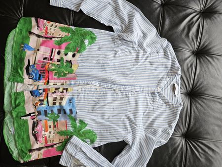 Coster Copenhagen – Hemdbluse mit Miami-Print – Gr. 42