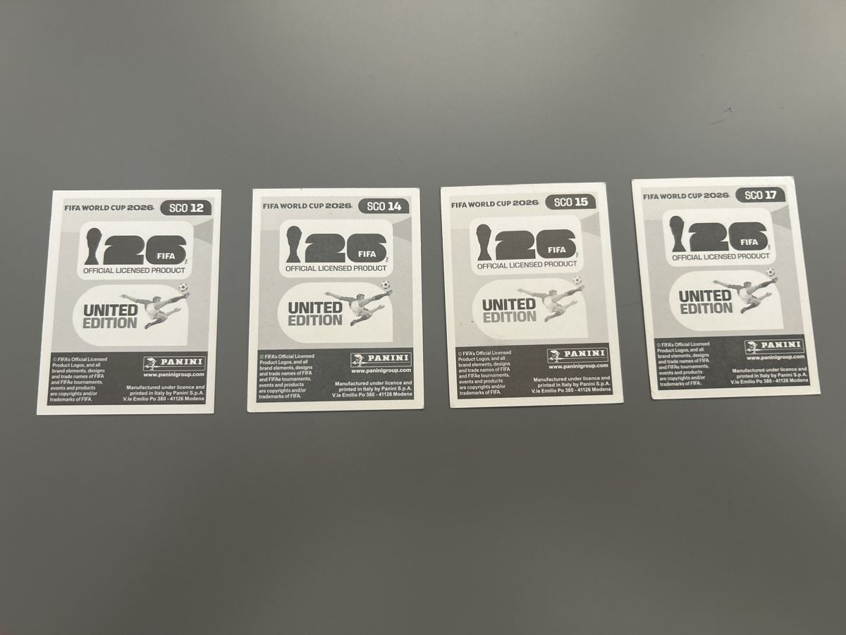 Panini Carte collezionabili: 4 SCO Panini Sticker  – Nuovo (secondo la descrizione) da Boniswil venduto da sim_7zhp