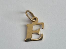 Buchstabe E Gold 10 KT Italy