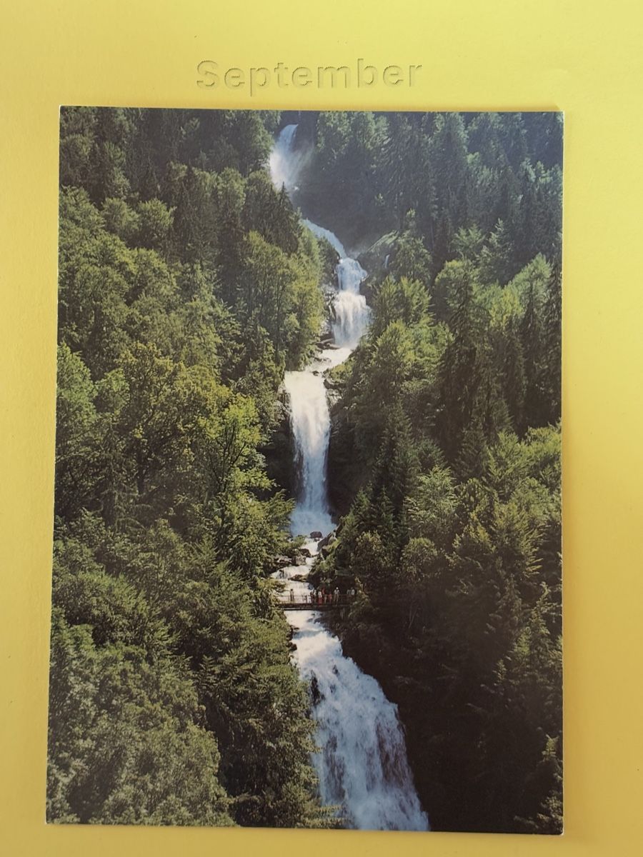 Ansichtskarten: AK von Giessbach Wasserfall – Gebraucht aus Rümlang von Kartenpost1