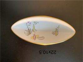 Zierteller nummeriert Porzellan Hutschenreuther, 22x10.5cm
