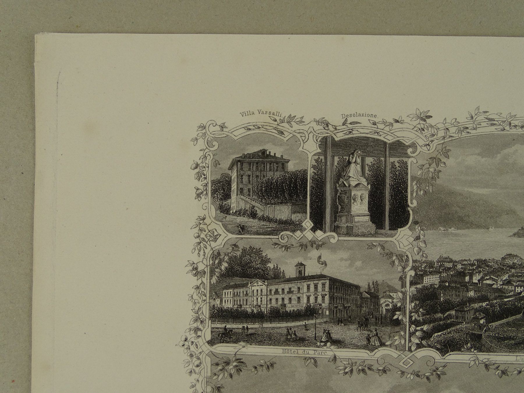 Incisioni: LUGANO, STAHLSTICH UM 1870 – Usato da Grüningen venduto da Kartensammler 3