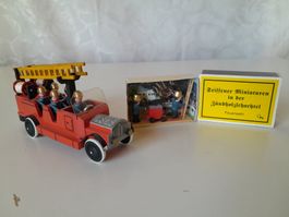 Erzgebirge Feuerwehrauto aus Seiffen 1992 + Schachtel
