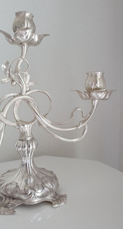 Kerzenleuchter • Jugendstil - WMF um 1900, versilbert 4