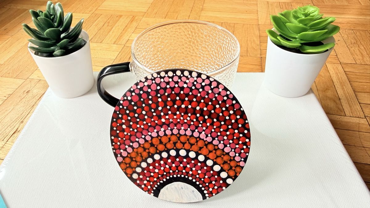 Untersetzer: Dot Mandala Art Coaster, Hand Painted Home Decor Gift. – Neu und originalverpackt aus Opfikon von aka_xl7l 1