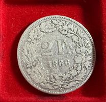 2.00  Franken Stück 1886 - silber