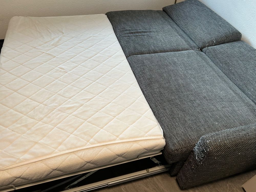 Schlafsofa Bettsofa mit Bettkasten, grau meliert 6