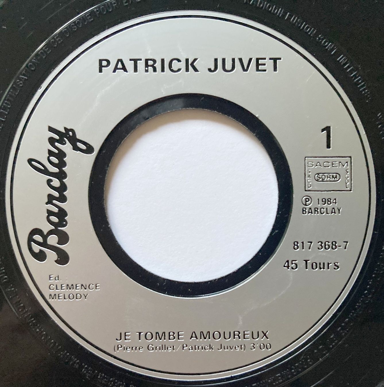 Vinyles: PATRICK JUVET - JE TOMBE AMOUREUX – D'occasion à Bottens par hotter-than-hell 2