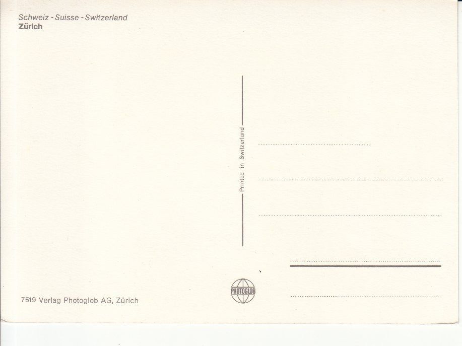 Cartoline postali: Zürich ca. 1970 – Usato da Bürglen TG venduto da StampGraf 1