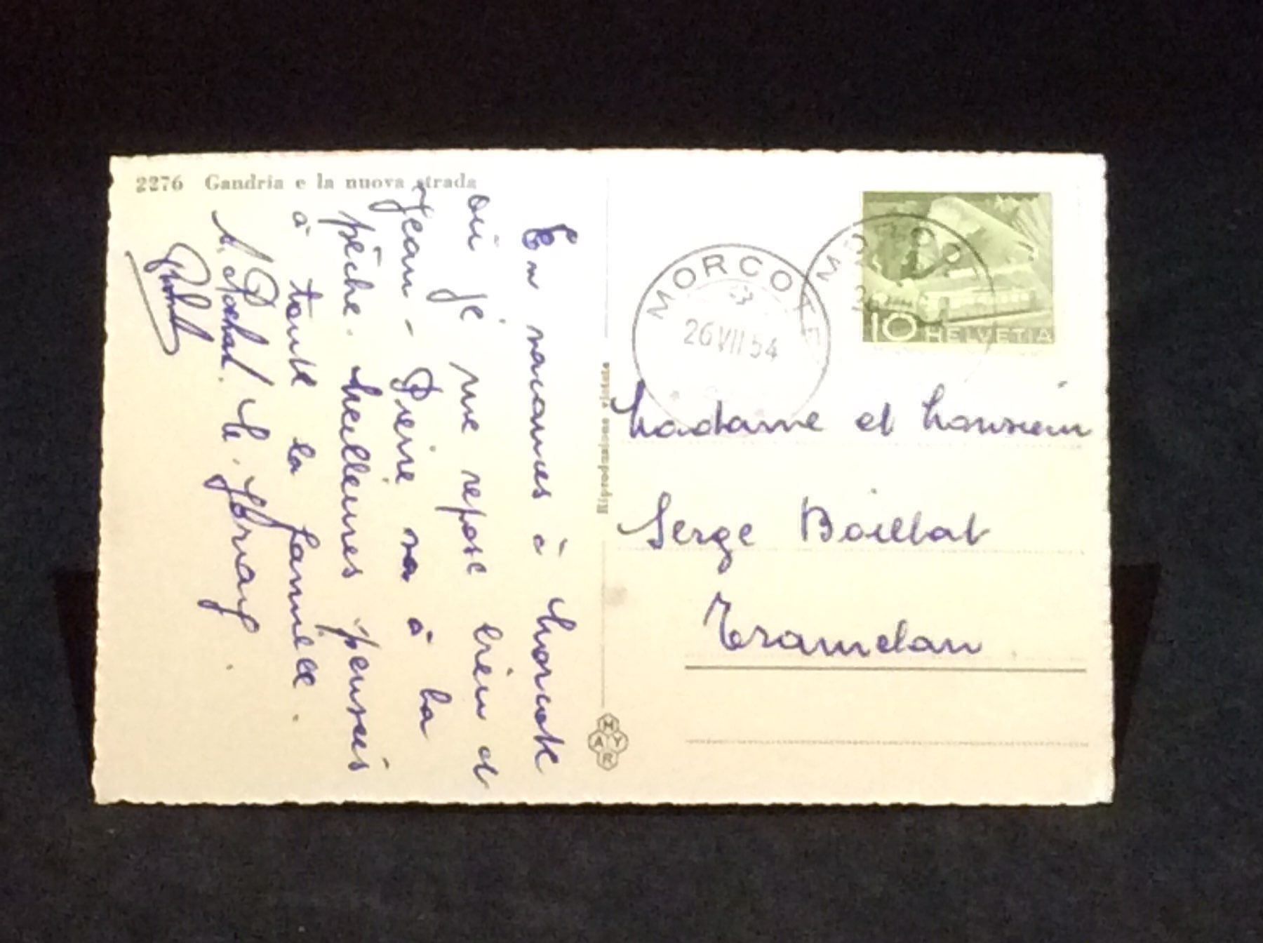 Cartoline postali: Gandria e la Nova Strada – Usato da Widnau venduto da Brusi9 1