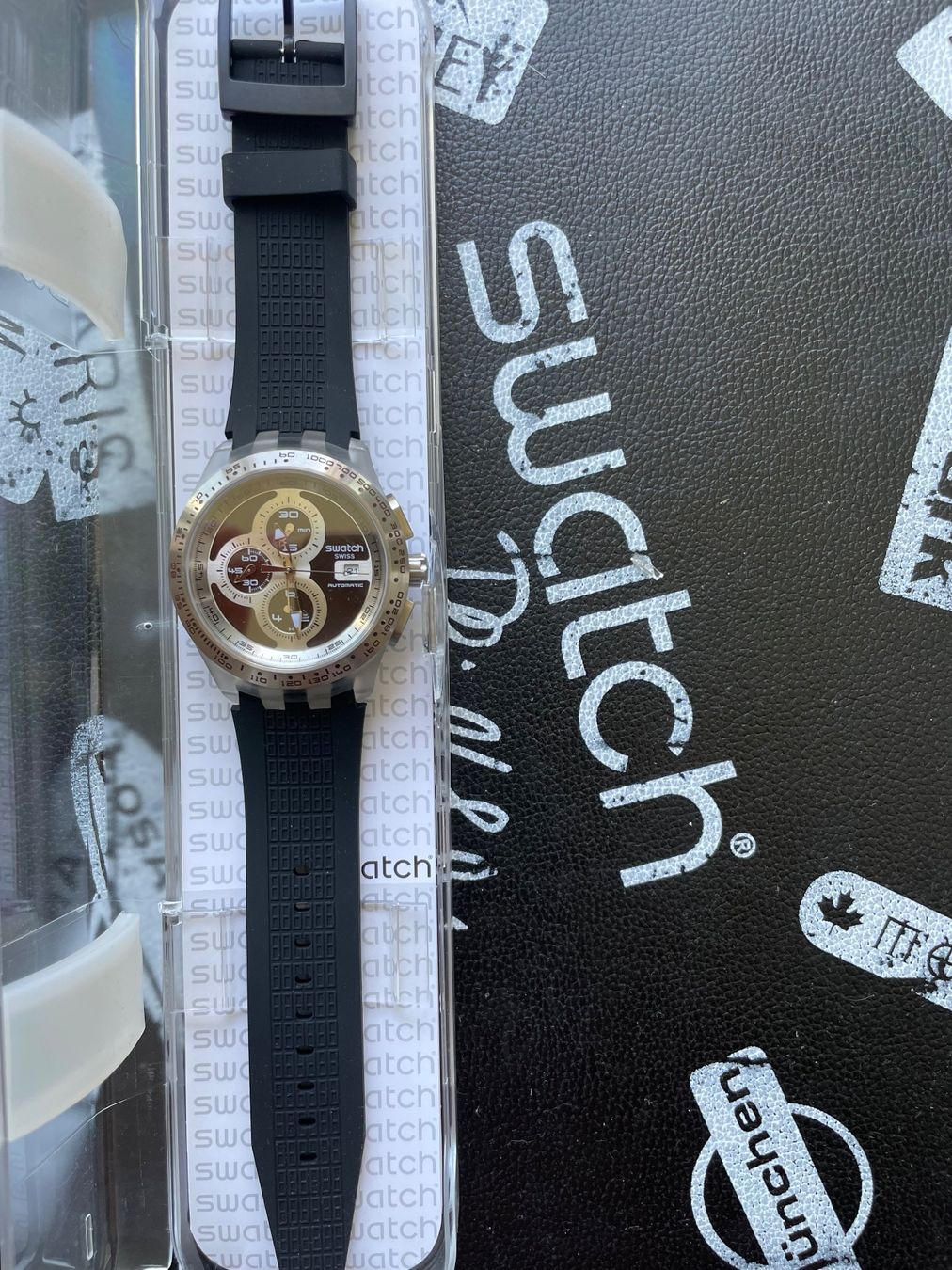 Swatch Uhren: Swatch Uhr Chrono Automatic Right Track Brown SVGK408 – Neu (gemäss Beschreibung) aus Orpund von Dracaris77