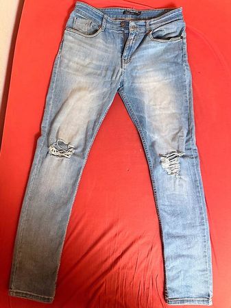 Hellblaue Slim Fit Jeans - Gr. 31/32