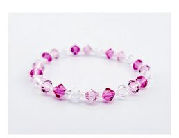 Damenarmband Swarovski Kristalle Rosa Pink und Crystal Clear