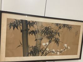 Asiatische Malerei mit Signatur 
