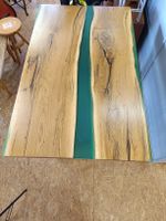 Holztisch mit Epoxidharz Fluss -(em256)