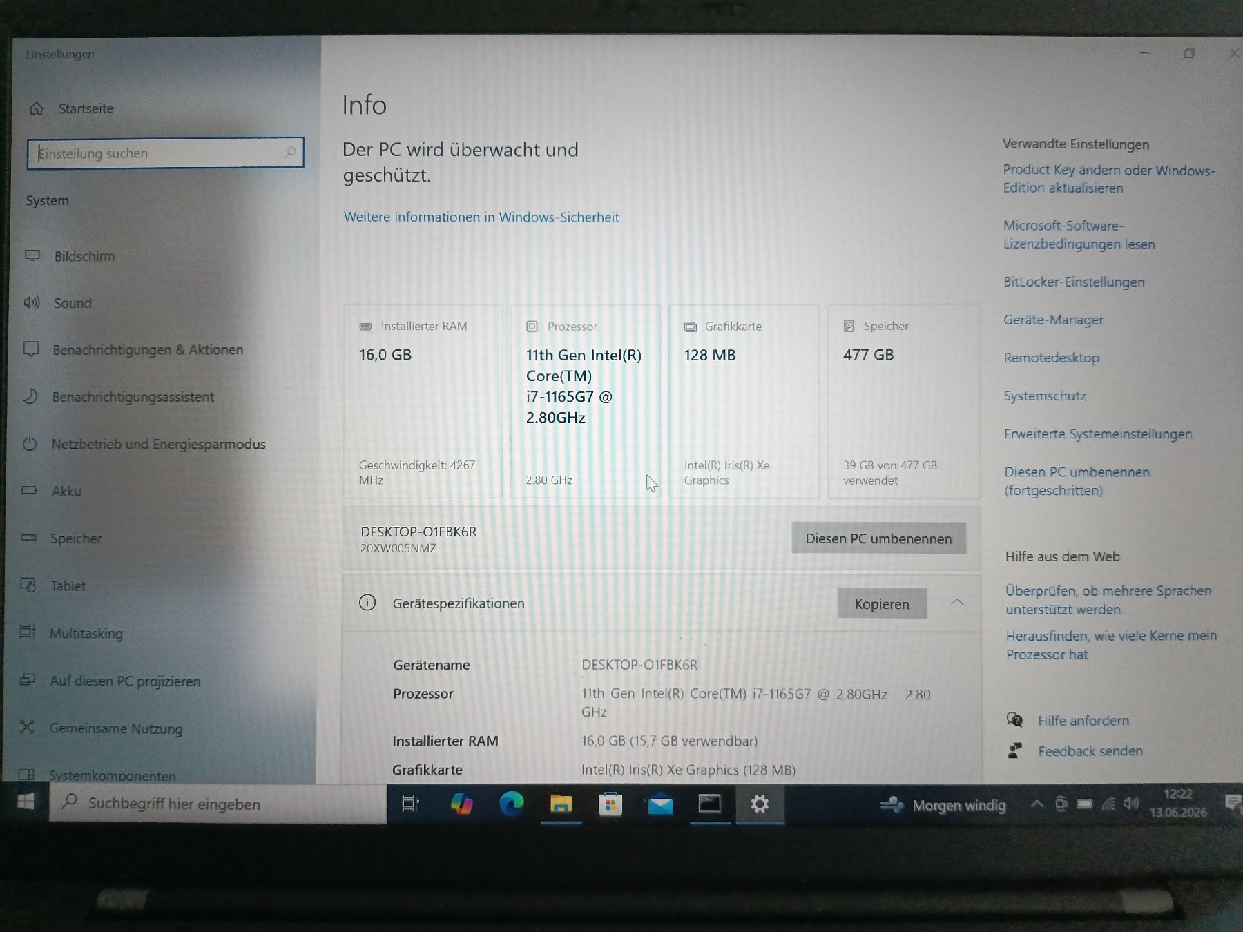 Lenovo Notebook: Lenovo Thinkpad X1 Carbon Gen 9 – Usato da Wanzwil venduto da dod_6z2t 4