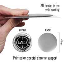 Lancia 3D Aufkleber Sticker 40mm für Nabendeckel schwarz